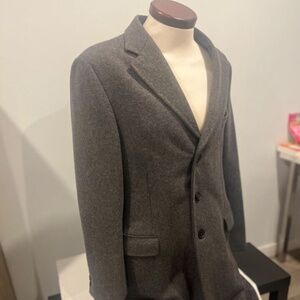 Valentino Roma Single-breasted cashmere wool coat grey